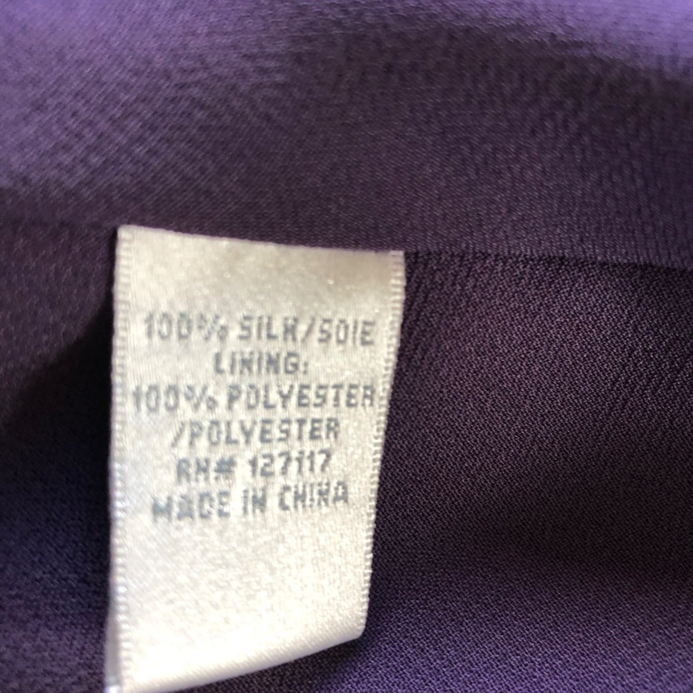 Badgley Mischka Silk Dress Size 8 Plum Color - Picture 11 of 13